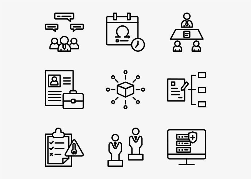 Agile - Conference Line Icons, transparent png
