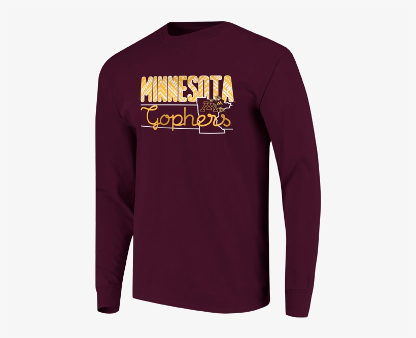 Minnesota Goldy State Gophers Long Sleeve T Shirt - Long-sleeved T-shirt, transparent png