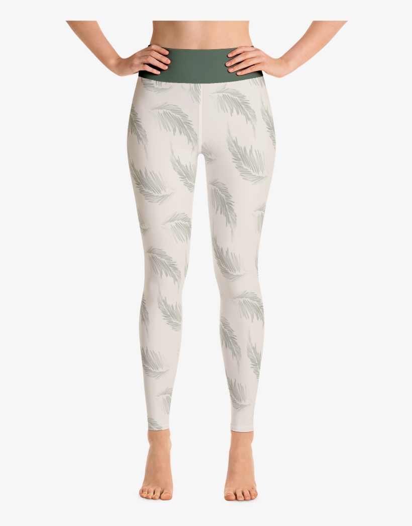 Green Palmera Yoga Leggings - Yoga Pants, transparent png