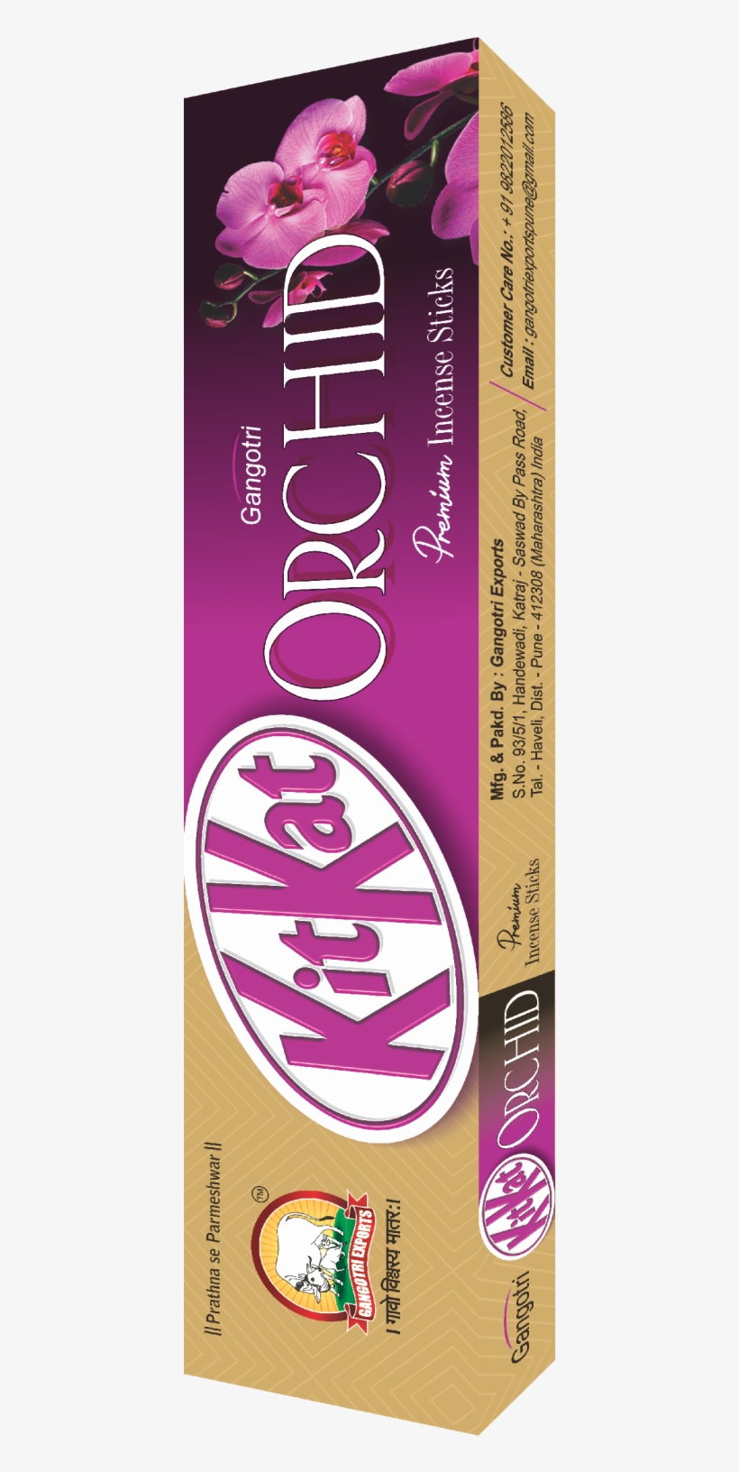 Kitkat Orchid Premium Incense Sticks - Chocolate, transparent png