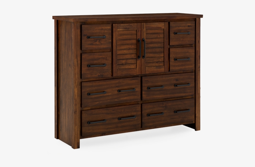 Image For Wood 8 Drawer Dresser - Cabinetry, transparent png