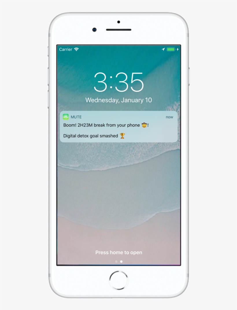 Mute Motivational Messaging - Iphone, transparent png