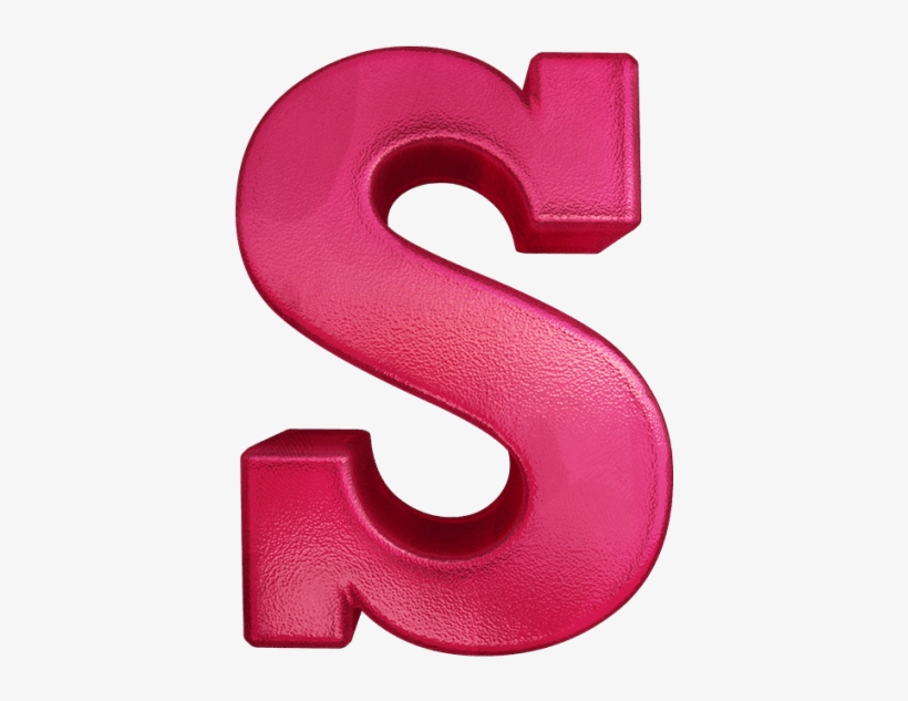 Pink Jelly Font - Letter S Images Pink, transparent png