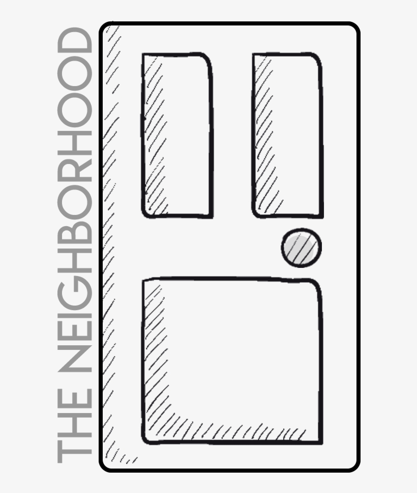 Door With Solid Name - Line Art, transparent png