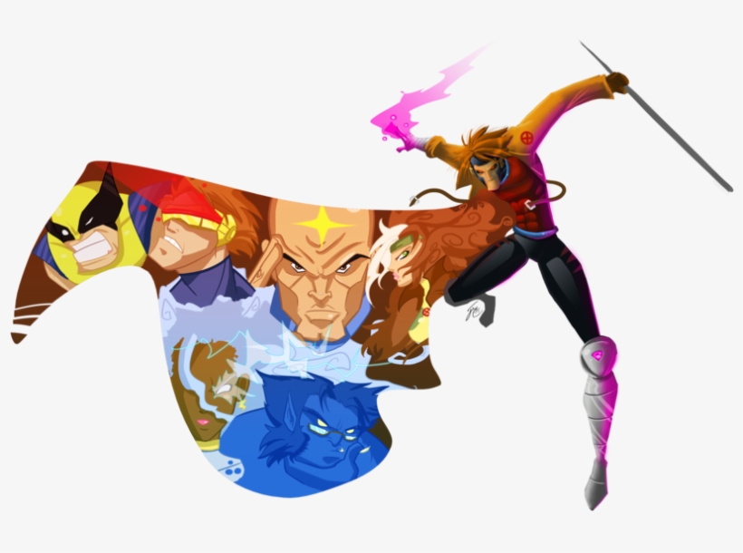 Gambit X Men Capcom Png, transparent png