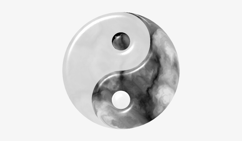 Marble Yin Yang Clip Art - Clip Art, transparent png