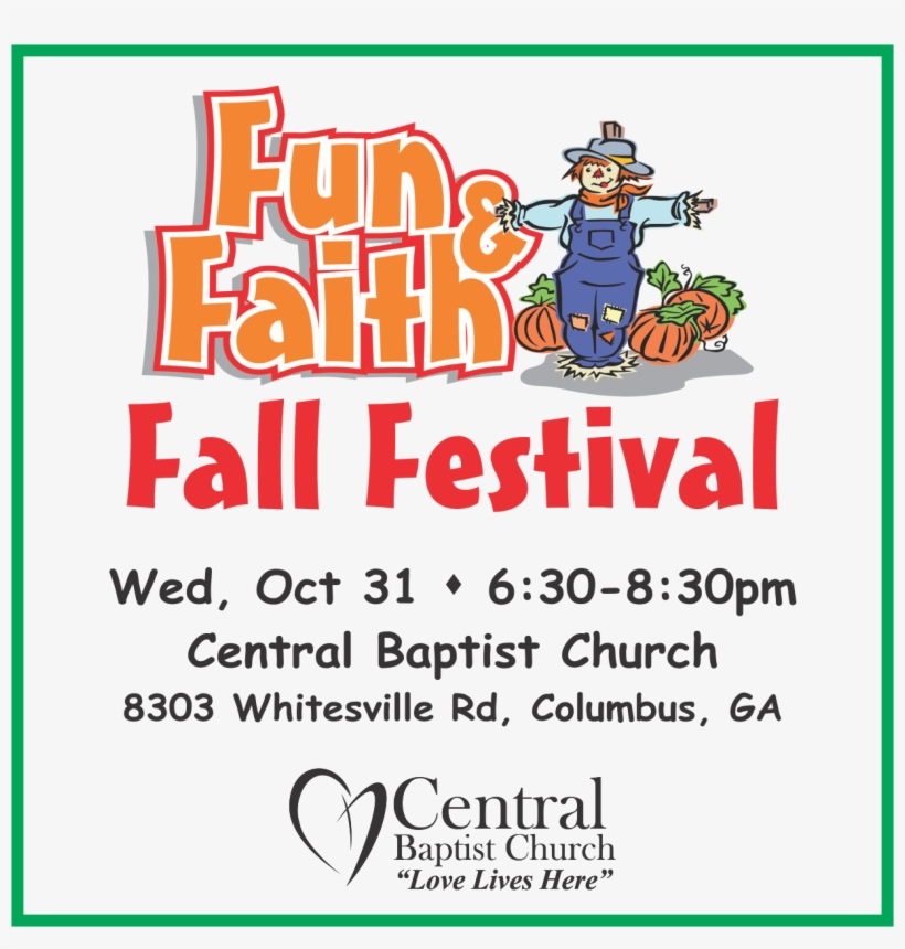 Central Baptist Fun & Faith Fall Festival - Fall Harvest, transparent png
