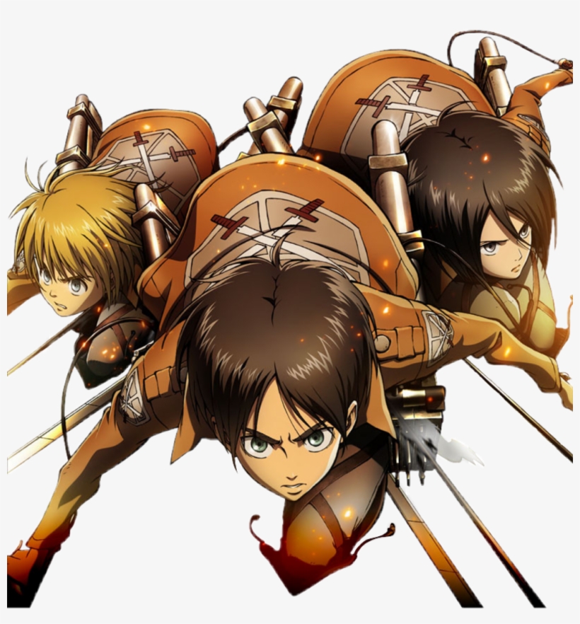 #shingekinokyojin #eren #mikasa #armin - Attack On Titan, transparent png