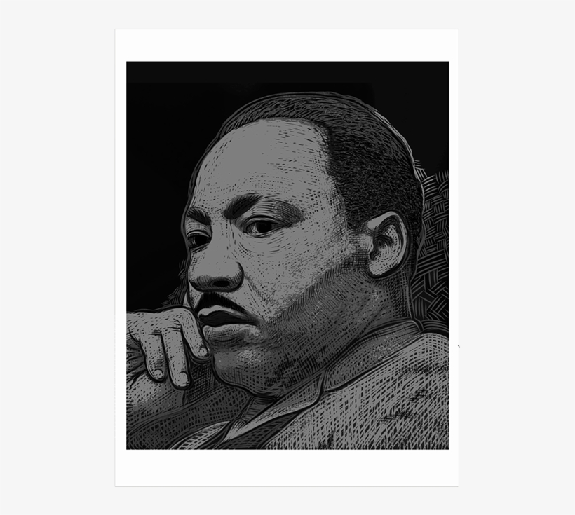Martin Luther King Jr - Monochrome, transparent png
