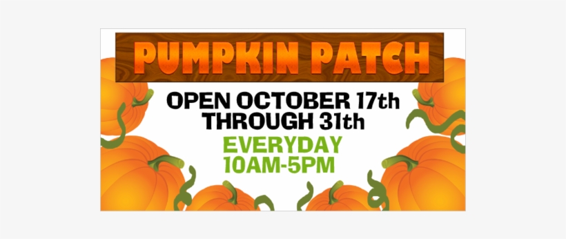 Pumpkin Patch Vinyl Banner With Season And Times - Pumpkin, transparent png