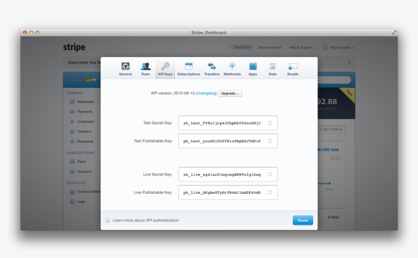 Open The Api Key Tab, Where You Will Find The Required - Api Activecollab, transparent png