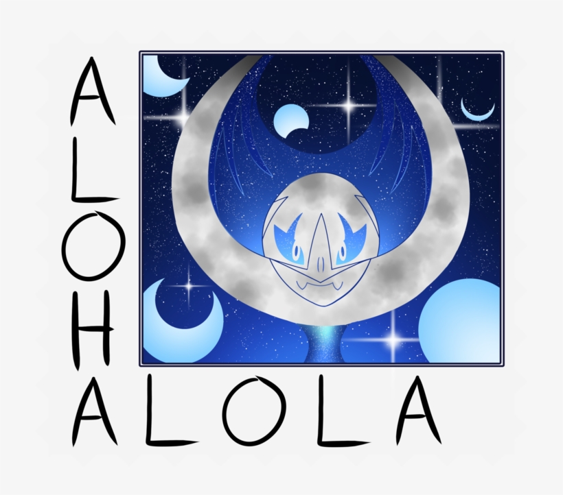 Aloha Alola Lunala Stamp - Circle, transparent png