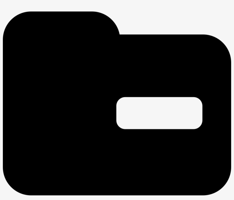 Folder With Minus Sign Interface Symbol Comments - Sticker, transparent png