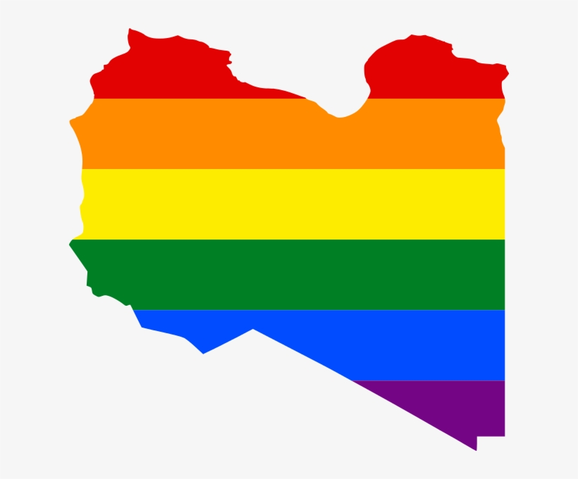 Lgbt Flag Map Of Libya - Libya Flag Map, transparent png