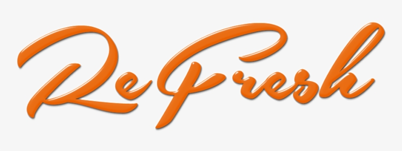 Refreshlogonew - Calligraphy, transparent png