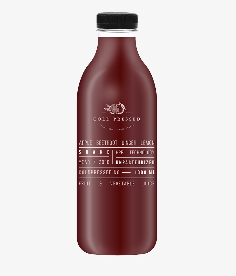 Apple Beetroot Ginger Lemon Juice Shot - Glass Bottle, transparent png