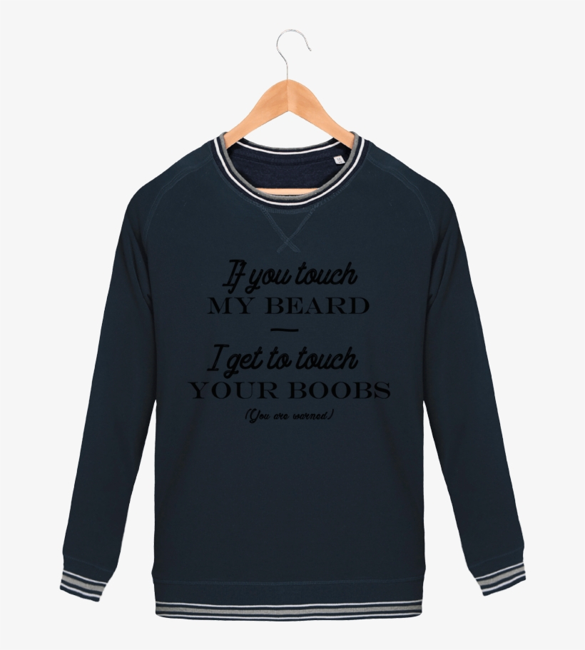 Sweatshirt Crew Neck Men Stanley Strolls Tipped If - Long-sleeved T-shirt, transparent png