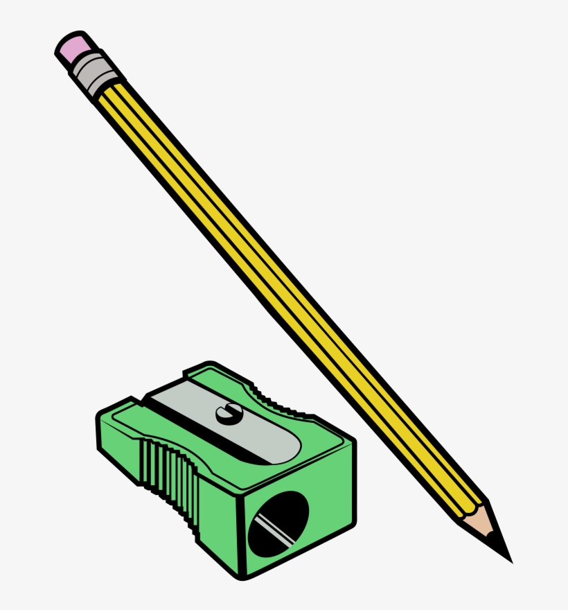 Pencil And Sharpener Colour - Sharpener Clipart, transparent png