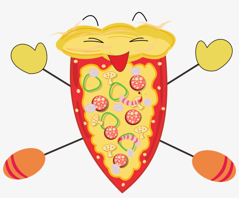 Cibo Elemento Di Design Cartone Animato Carino Pizza - Illustration, transparent png