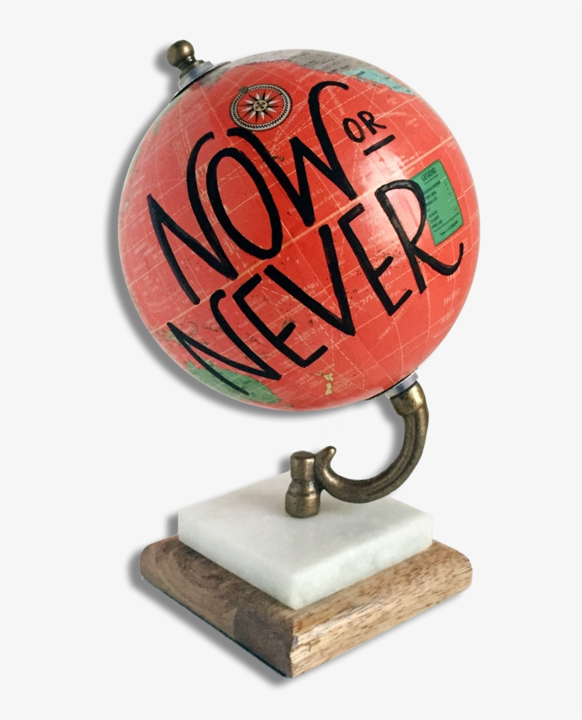 "now Or Never" Globe - Emblem, transparent png