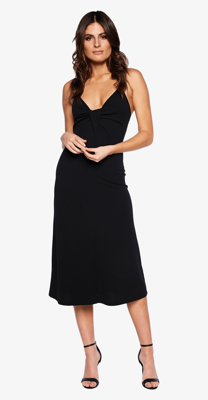 Serena Twist Dress In Colour Caviar - Dress, transparent png
