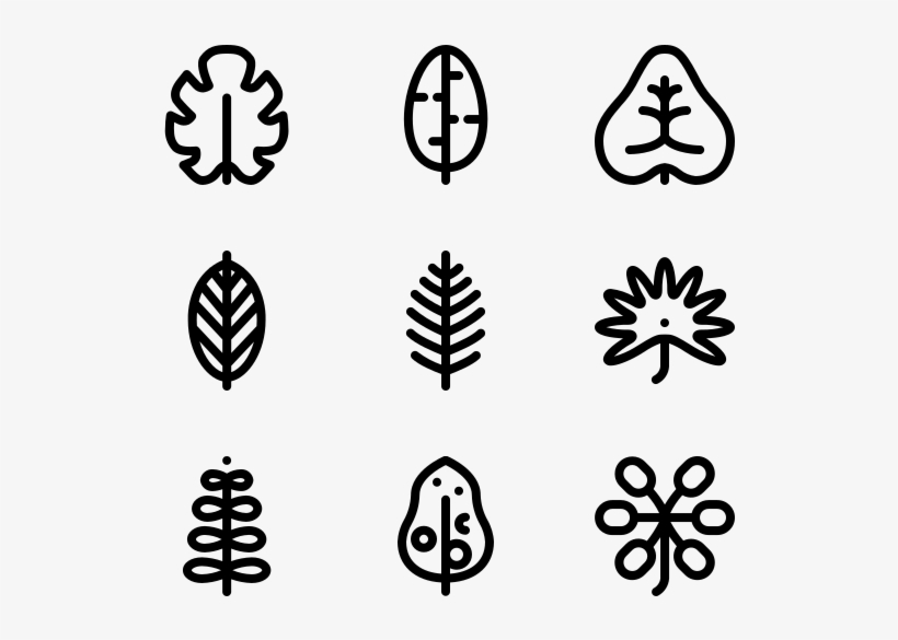 Tropical Leaves - Monochrome, transparent png