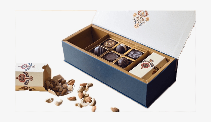 Jus' Trufs Diwali Chocolate And Dry Fruit Festive Box - Chocolate, transparent png