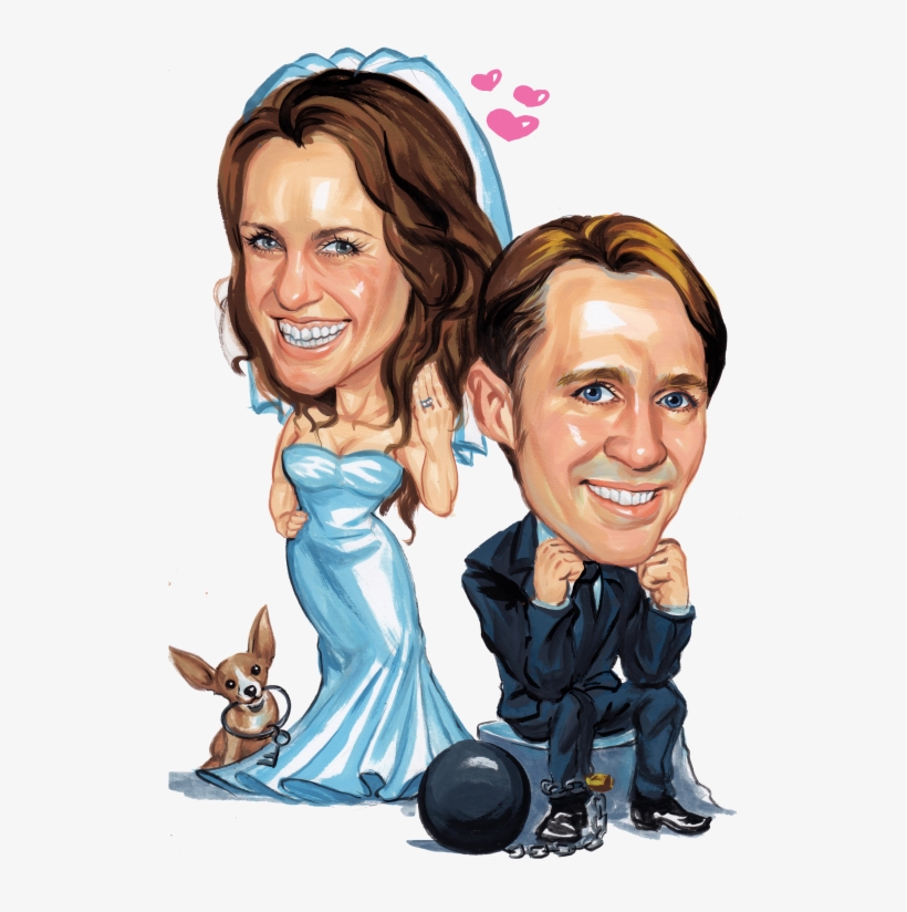 Custom Wedding Caricature Can Be A Perfect Show Stopper - Cartoon, transparent png