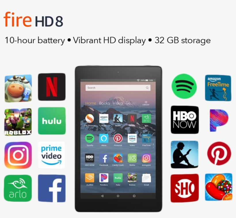 Amazon Fire Hd 8, transparent png