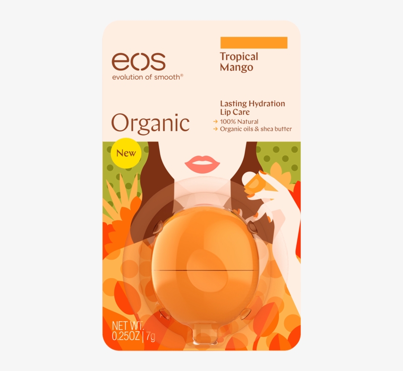 Eos Organic Lip Balm - Eos Tropical Mango, transparent png