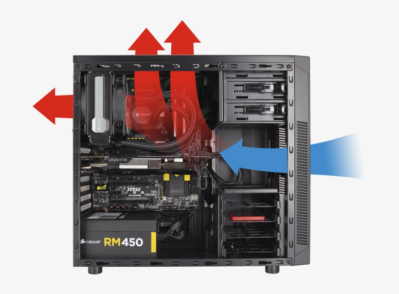780 X 560 4 - Corsair Carbide 100r Black, transparent png