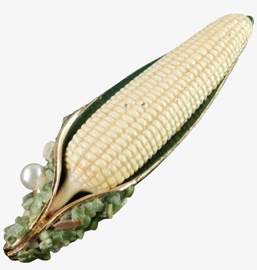 A Single Ear Of Corn With Yellow Enamel Kernels And, transparent png
