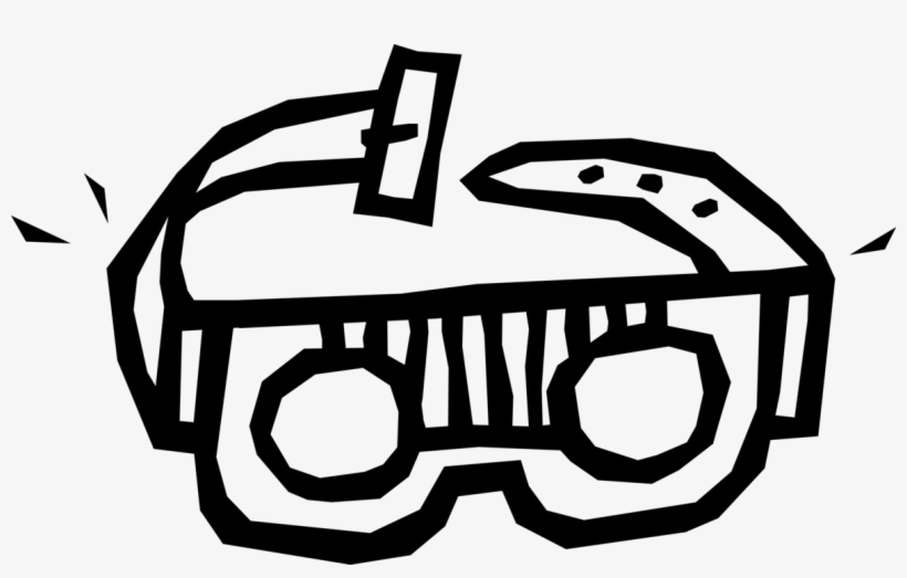 Vector Illustration Of Protective Eyewear Safety Goggles - Illustration, transparent png