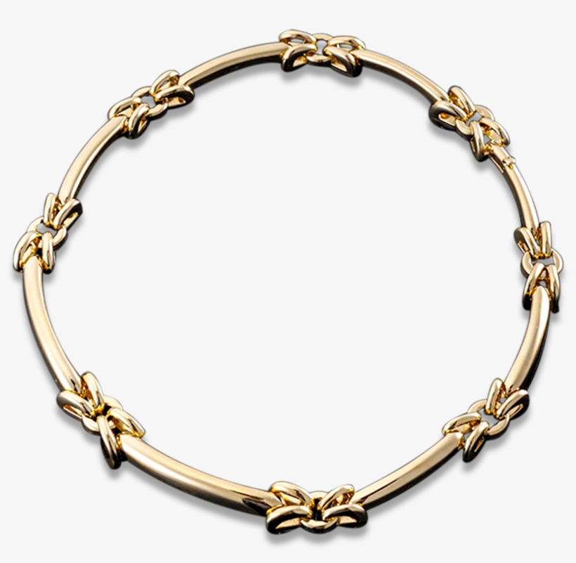Gold Link Necklace By David Webb - Цветы Круг Пнг, transparent png
