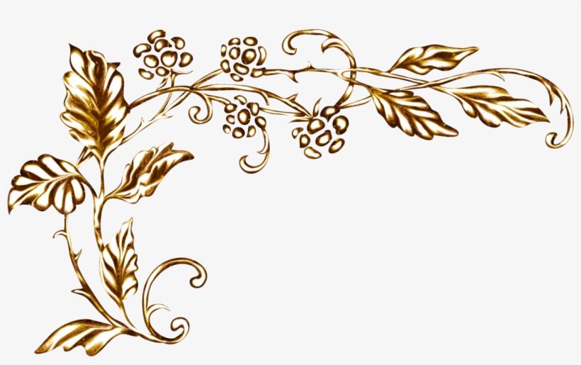 Manuscript Gold Ornament Corner Mosaic Illuminated - Золотые Узоры Для Фотошопа, transparent png