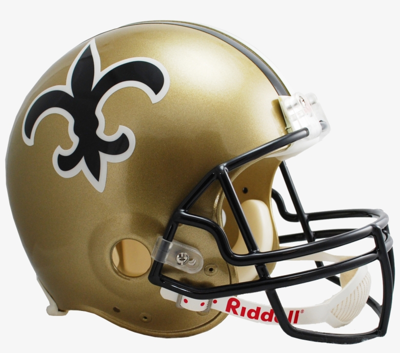 New Orleans Saints Vsr4 Replica Throwback Helmet - New Orleans Saints Helmet, transparent png