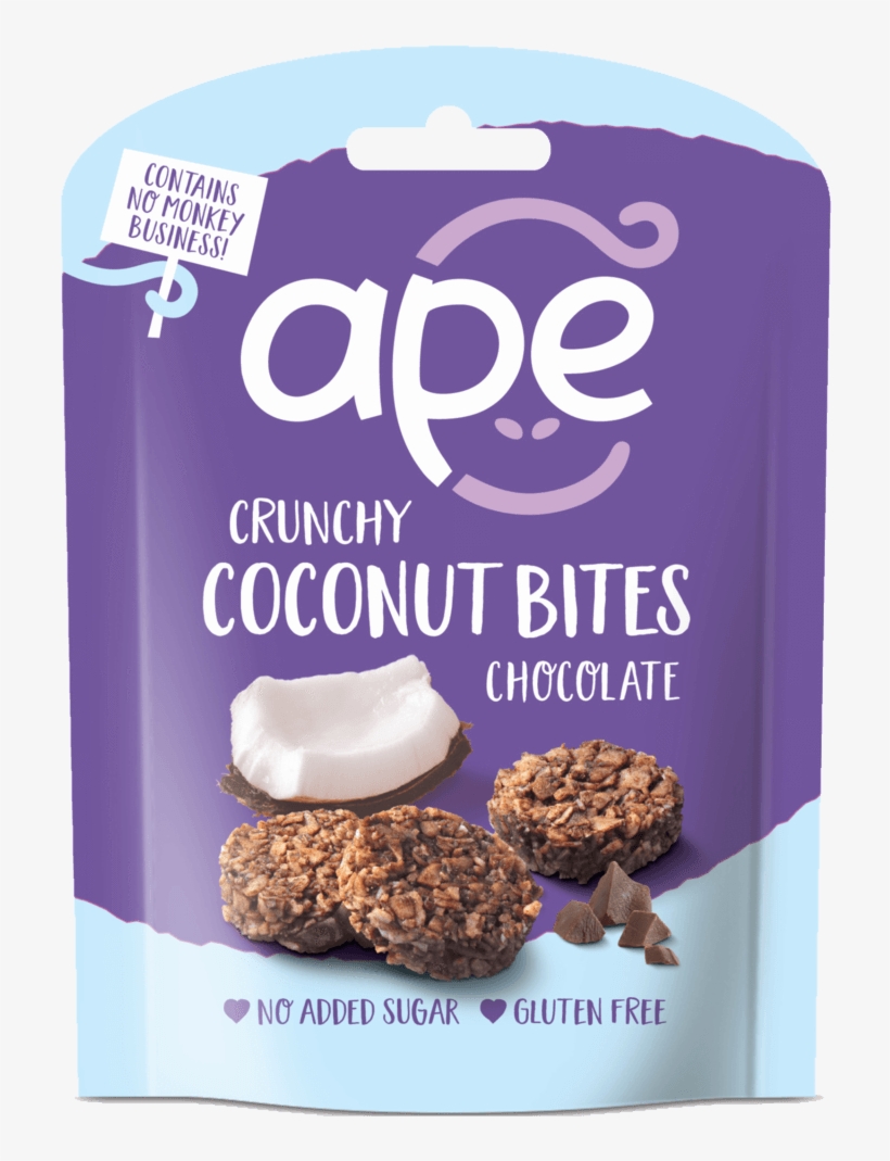 Savoury Snacking - Ape Snacks Crunchy Coconut Bites Chocolate, transparent png