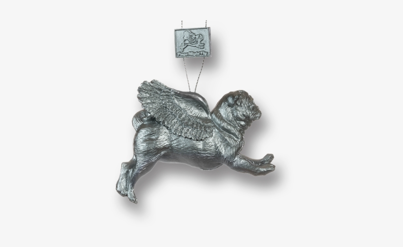 Box Of Four Silver Flying Pugs Might - Sketch, transparent png