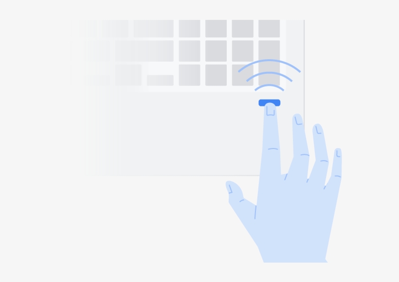 Chrome Os Fingerprint Scanner Laptop - Illustration, transparent png