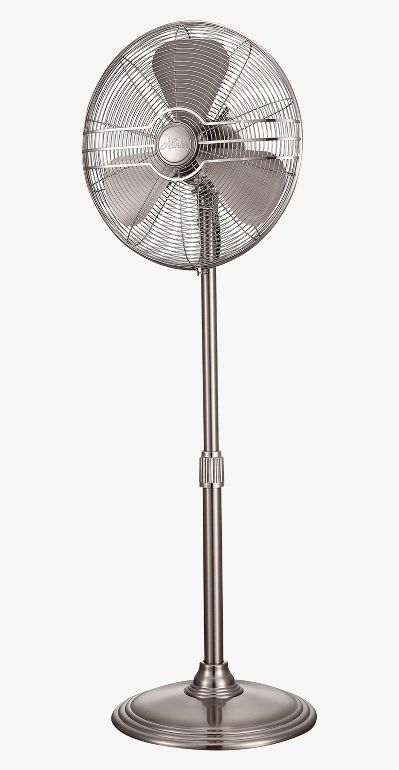 Brushed Nickel Retro Stand Fan, transparent png