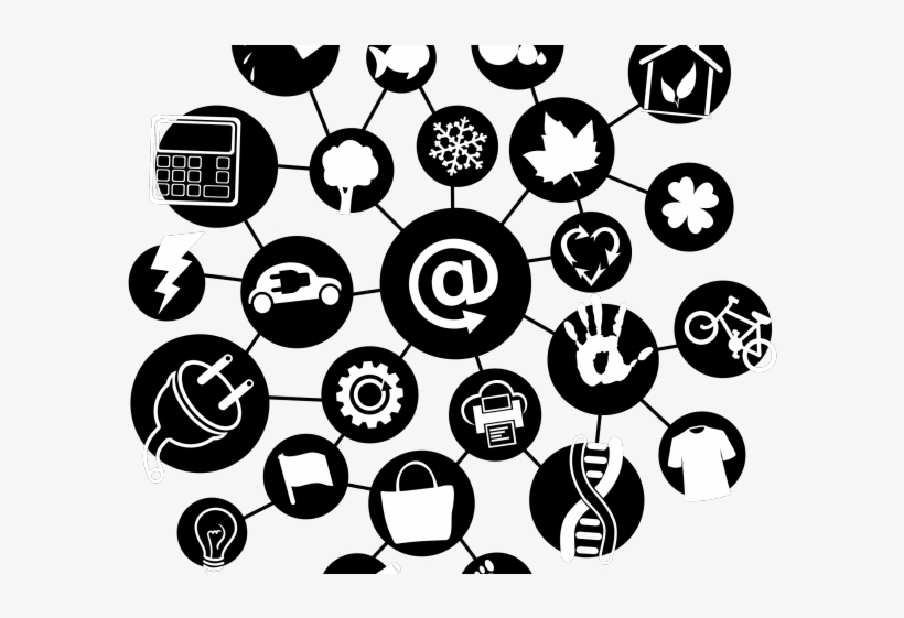 Style Clipart Iot - Social Media Png Black, transparent png