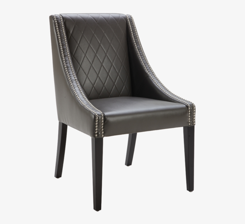 Intrustic Winsor Dining Chair Grey Leather - Dining Chair, transparent png