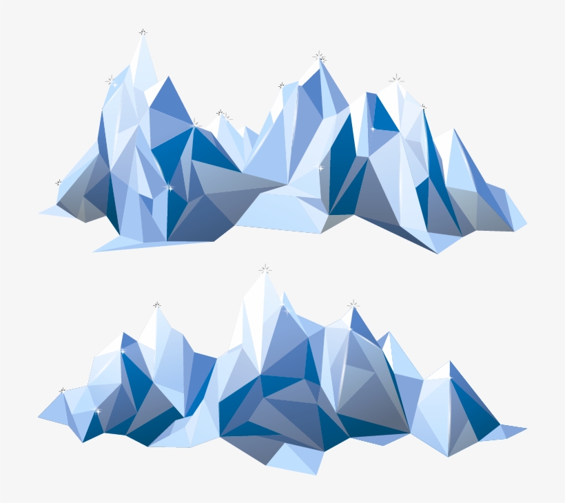 Low Poly D Computer - Stylized Mountains, transparent png