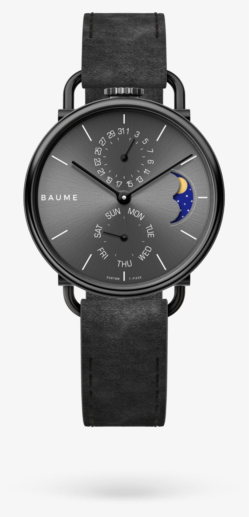 Custom Watch 35mm Moonphase Unisex Custom Watch Miyota, transparent png