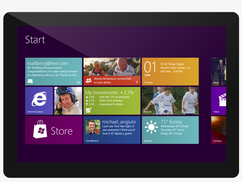Windows 8 Start Screen, transparent png