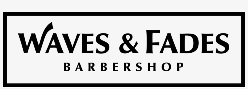 Waves & Fades Barbershop W Outline - Black-and-white, transparent png