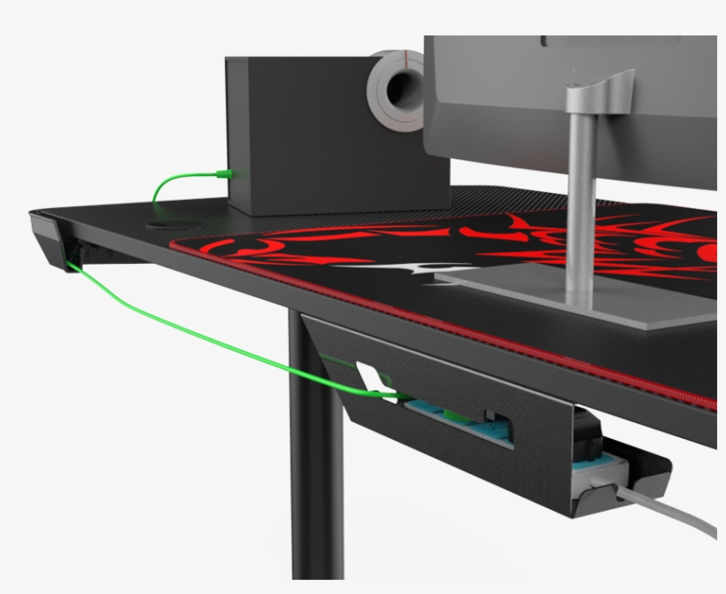 Get That Tangled Mess Of Cords Under Control With The - Gaming Desk Cable Management, transparent png