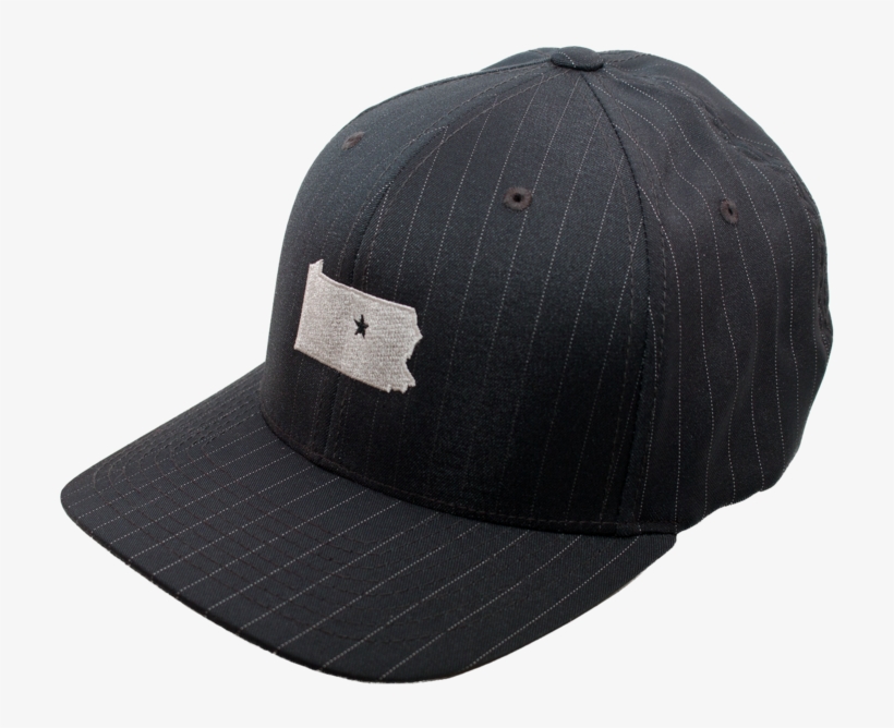 Black Pinstripe Collection Cap - Baseball Cap, transparent png