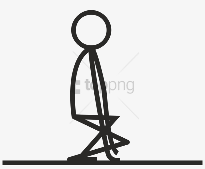 Free Png Download Stick Figure Squat Png Images Background - Stick Figure Squatting, transparent png