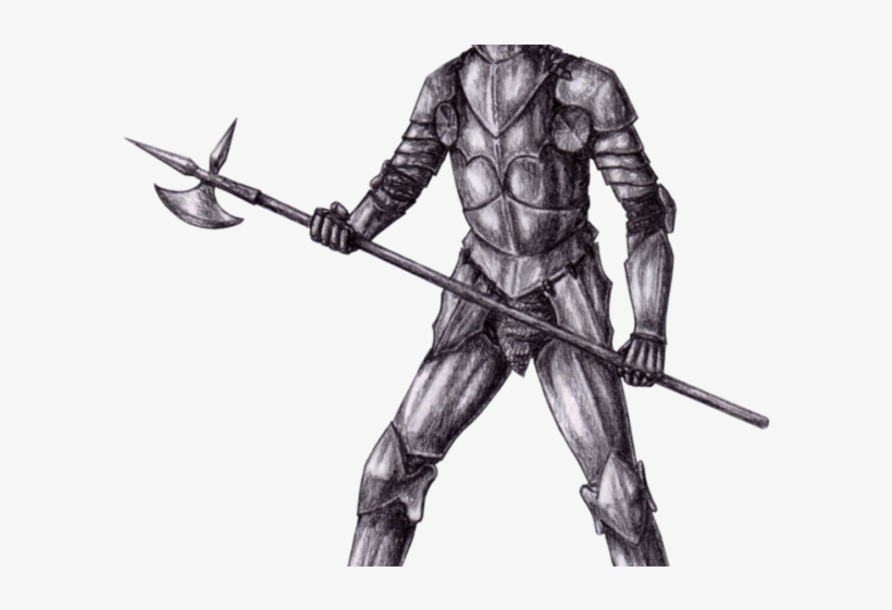 Drawn Knight Medieval Knight - Sketch, transparent png